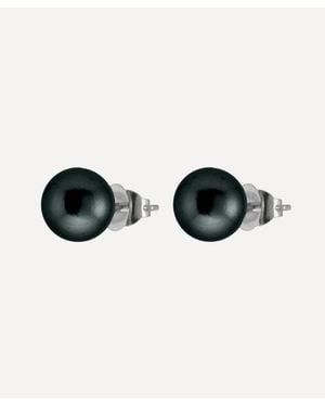 Kojis Pearl Stud Earrings - Black