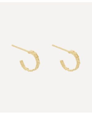 Alex Monroe Plated Nest Structure Mini Hoop Earrings - Natural
