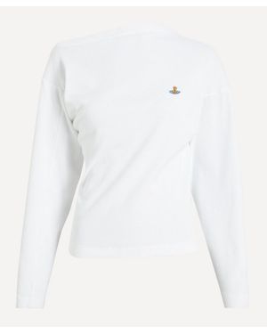Vivienne Westwood Hebo Draped Long-Sleeve Top - White