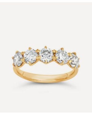 Dinny Hall 18Ct Elyhara Five Stone Diamond Ring - Metallic