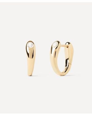 Pdpaola 18Ct-Plated Serena Hoop Earrings - Natural