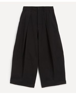 YMC Earth Deadbeat Wide-Leg Trousers - Black