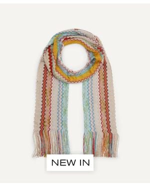 Missoni Fringed Zig-Zag Scarf - Orange