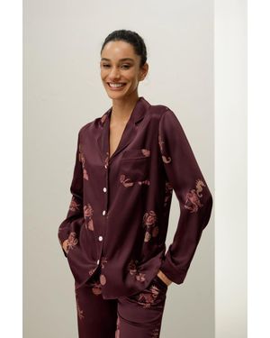 LILYSILK Sternzeichen Klassisches Seidenpyjama-Set Perfekt Für Cozy Nights Deutschland - Rot