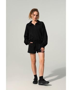 LILYSILK Damen Heirloom '89 Polo-Sweatshirt - Schwarz