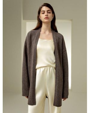 LILYSILK Cardigan Für Damen De Hautfreundlich Und Atmungsaktiv Offenes Vorderteil - Natur