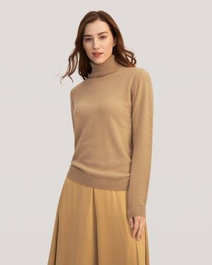 LILYSILK Femme Pull Cachemire Luxe Col Roulé Taille - Neutre