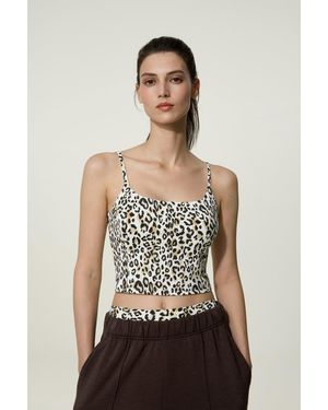 LILYSILK Silkcontour Leoparden-Camisole-Top - Mehrfarbig