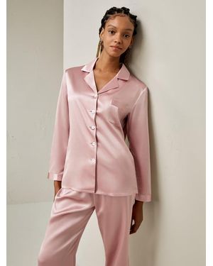 LILYSILK Seidenpyjama Set Damen Deutschland Charmeuse Seide Gekerbtes Revers Leicht Und Weich - Pink