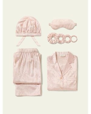 LILYSILK Coffret Bien-Être En Soie Charmeuse Pyjama Cerisier Taille Unique - Neutre
