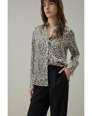 LILYSILK Damen Leopard-Print Seiden Hemd Größe - Mehrfarbig