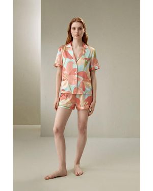 LILYSILK Damen Seiden-Pyjama-Set Luxuriös Größe - Natur