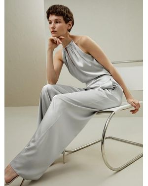 LILYSILK Combinaison Dos Nu À Jambes Larges - Gris