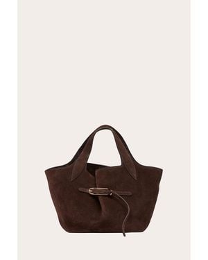 Liffner Belted Tote Mini Dark Suede - Brown