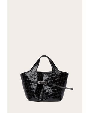 Liffner Belted Tote Mini Croc - Black