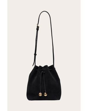 Liffner Charm Bucket Small Suede - Black