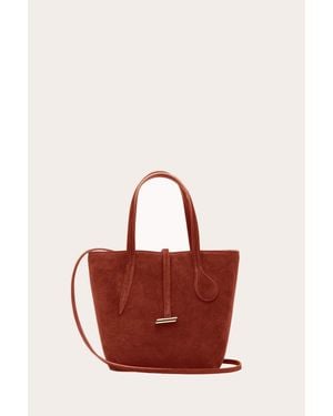 Liffner Sprout Tote Mini Rust Suede - Red
