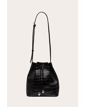 Liffner Charm Bucket Small Croc - Black