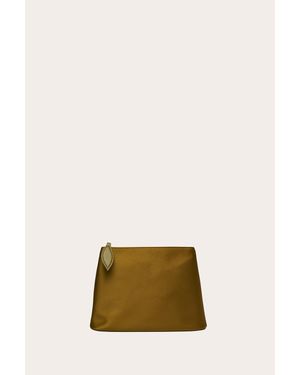 Liffner Zip Clutch Curry Satin - Natural