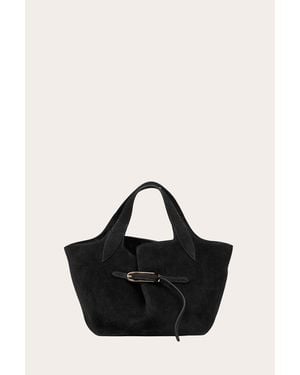 Liffner Belted Tote Mini Suede - Black
