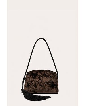Liffner Tassle Clutch Velvet - Black