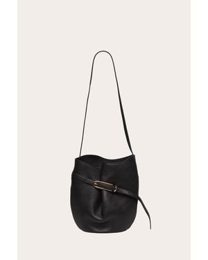 Liffner Belted Bucket Bag - White