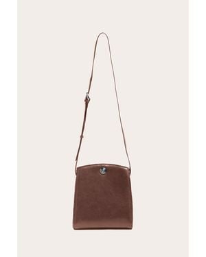 Liffner Pushlock Crossbody Bag Dark - Brown