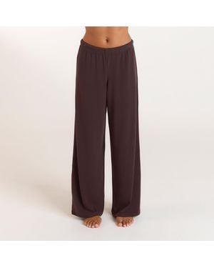 Lounge Ribbed Pyjama Bottoms - Purple