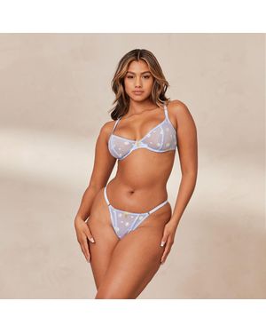 Lounge Sheer Floral Balcony Bra - Orange