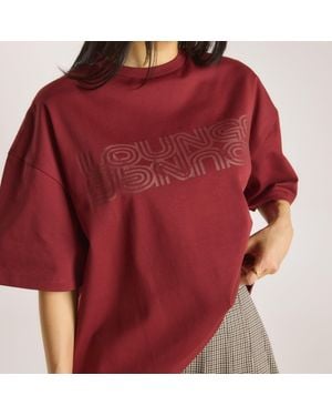 Lounge Oversized Graphic Tee - Red