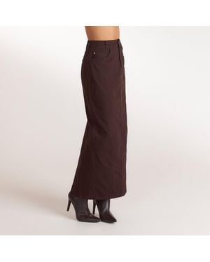 Lounge Denim Kolom Maxi-Rok - Paars