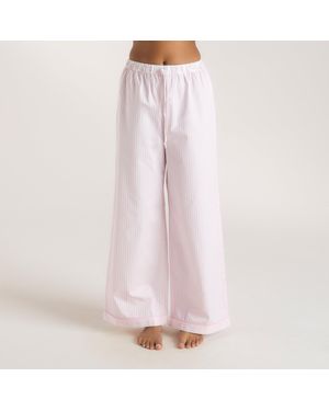 Lounge Bloom & Stripe Pyjamahose - Pink