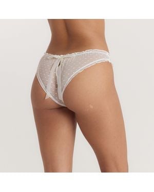 Lounge Polka Dot Brazilian Briefs - Brown