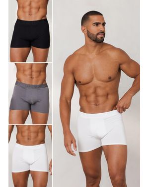 Lounge Luxe Herren-Boxer (3Er Paket) - Weiß