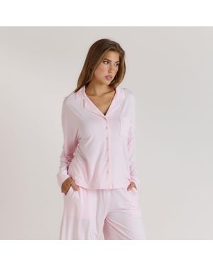 Lounge Modal Pyjamahemd - Lila
