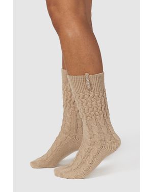 Lounge Snug Gestrickte Socke - Natur