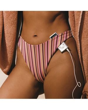 Lounge Sunstripe Bikini-String Mit Hohem Bein - Braun