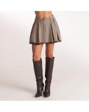 Lounge Geplooide Rok-Short - Grijs