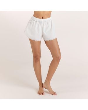 Lounge Short De Pyjama En Coton - Blanc