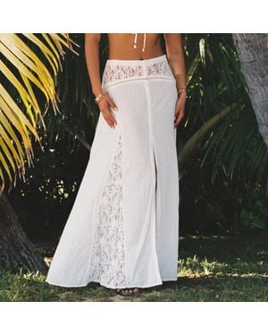 Lounge Maxi-Rok Met Kant - Zwart