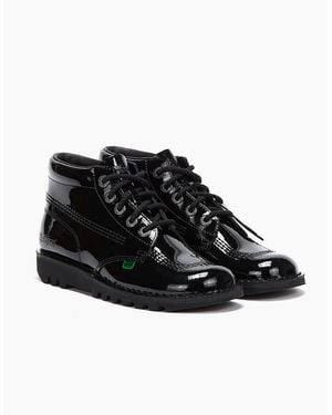 Kickers Kick Hi Patent Boots - Black