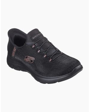 Skechers Summits Classy Night Textile /Rose Trainers - Black