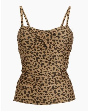 Regatta Ladies Aceana Iii Leopard Print Tankini Top - Brown