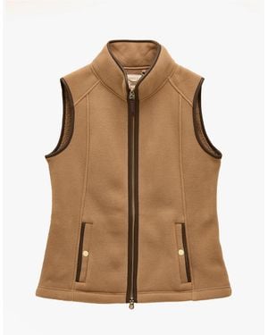 Joules Heritage Tan Regular Fleece Gilet - Brown