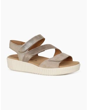 Gabor Ball Sandals - White