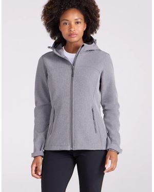 Mountain Warehouse Ladies Exodus Water Resistant Soft Shell Jacket - Grey