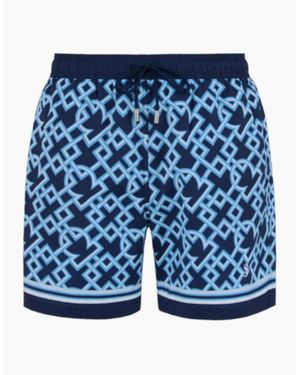 Sandbanks Mosaic Swim Shorts - Blue