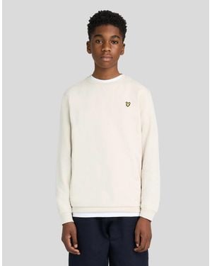 Lyle & Scott Cotton Crew Neck Sweatshirt - White