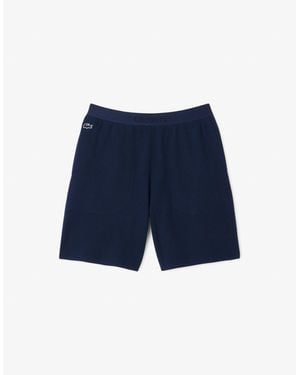 Lacoste Waffle Texture Loungewear Shorts - Blue