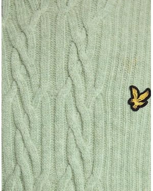 Lyle & Scott Embroidered Eagle Logo Crew Neck Long Sleeve Jumper - Green
